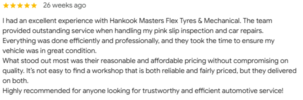Customer Google review 3 of 12